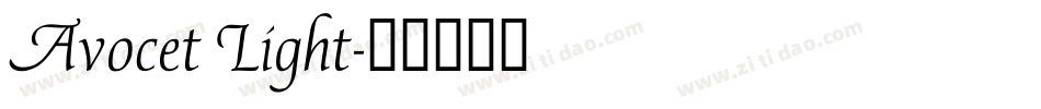 Avocet Light字体转换